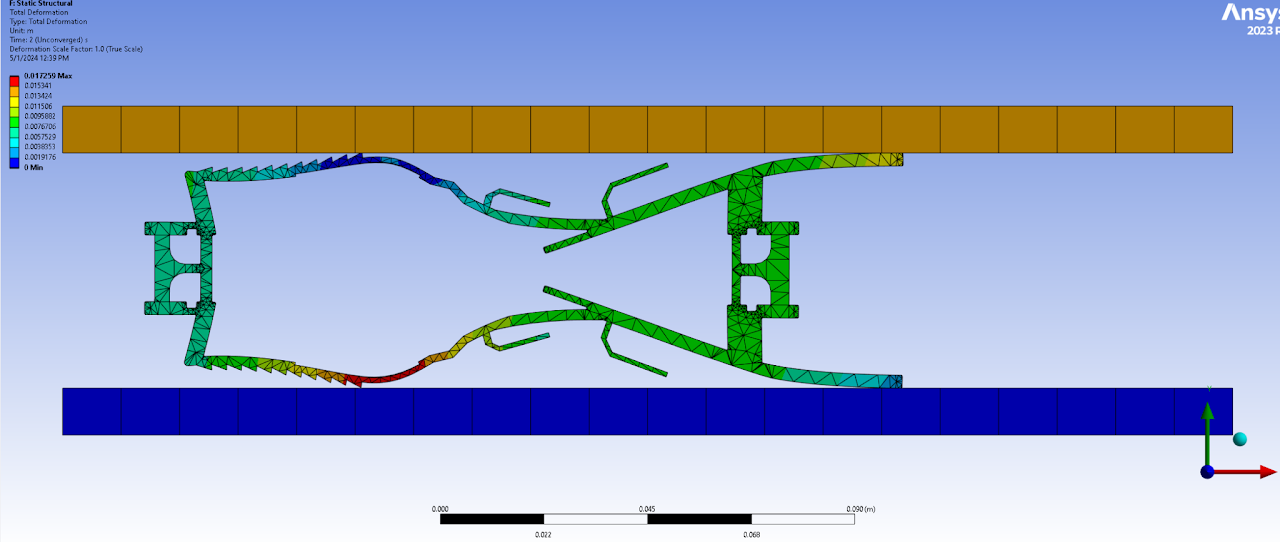 ANSYS in-pipe squeezing simulation